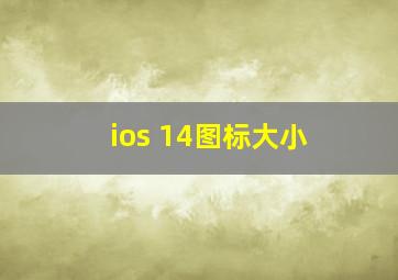 ios 14图标大小